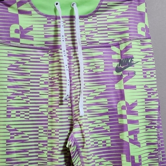 Nike air epic fast outwear high rise tight..neon green & lavender size small - Picture 2 of 8